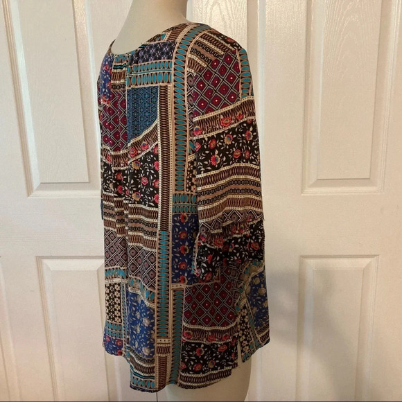 American Eagle Outfitters Boho Lace-up Blouse S - Picture 7 of 16